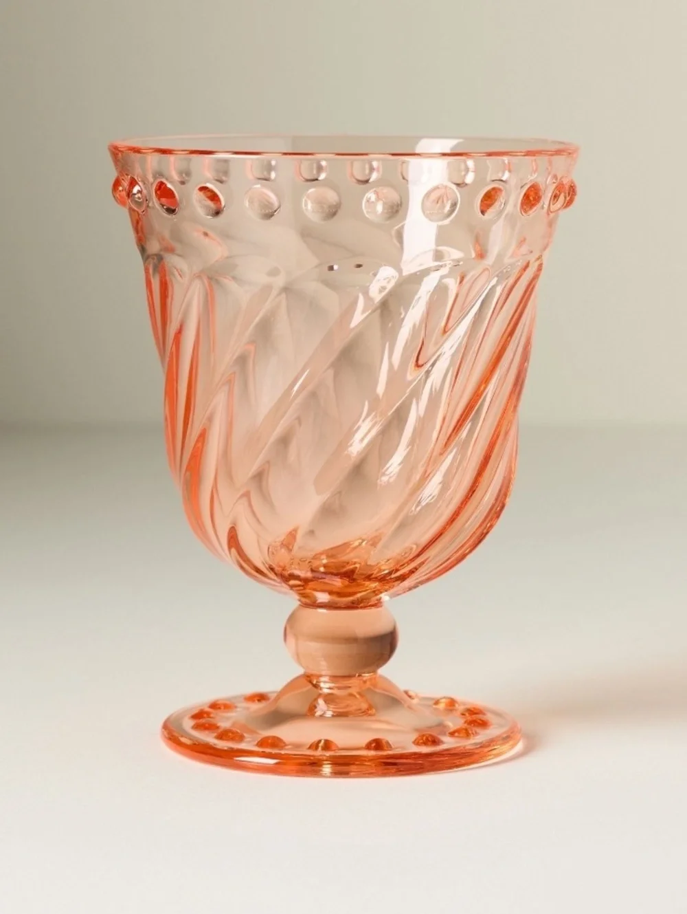 Anthro Esther Peach Goblets Set of Two